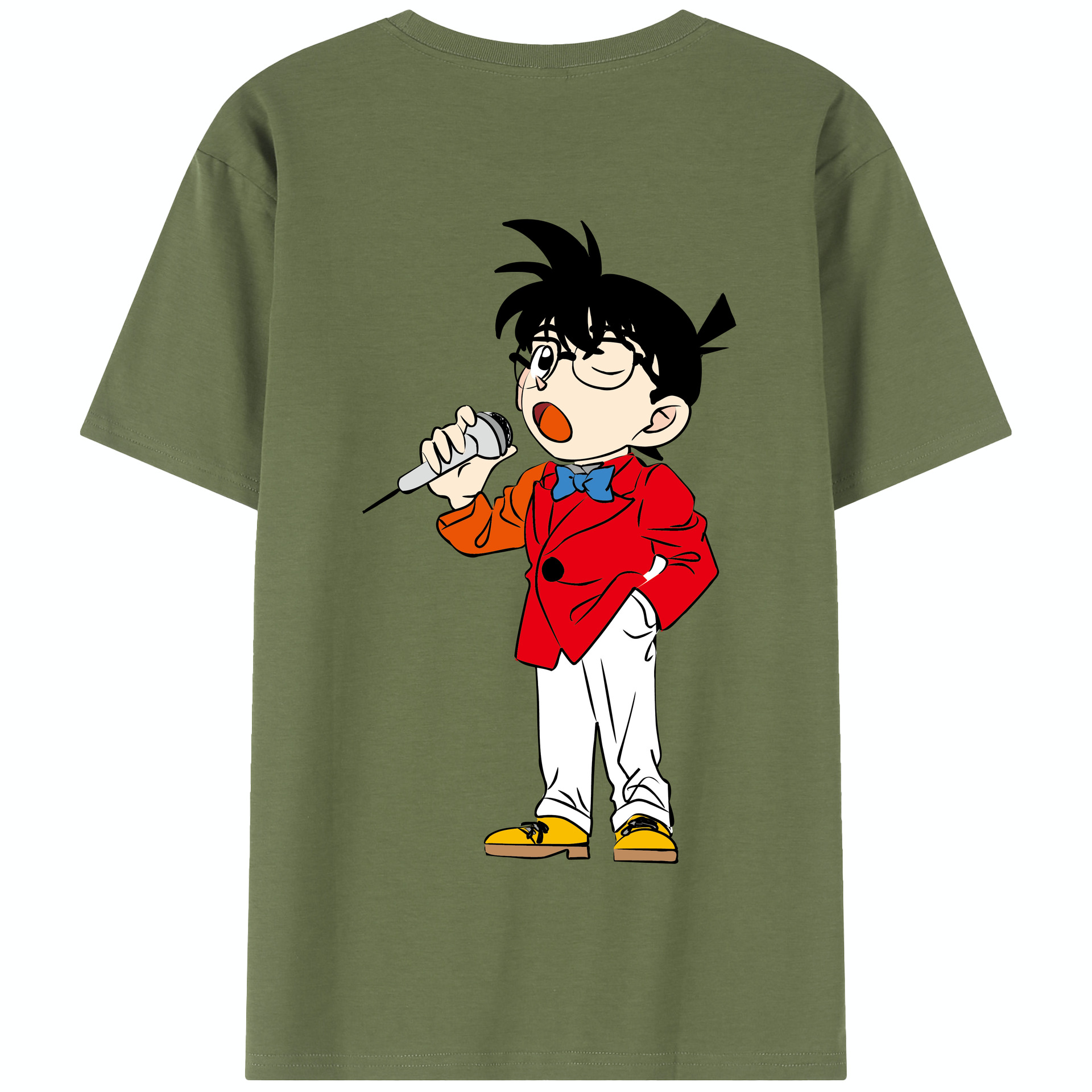 （画像用） 名探偵コナン 江戸川 コナン Detective Conan Conan Edogawa 綿100％半袖Tシャツ（背面プリント）